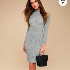 ⭐️3/$50⭐️ I Mist You Heather Grey Midi Sweater Dress NWOT